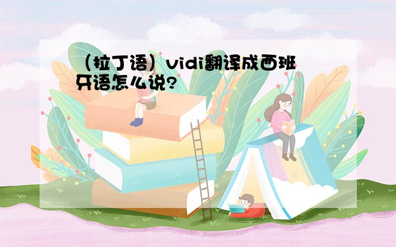 （拉丁语）vidi翻译成西班牙语怎么说?