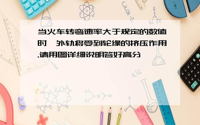 当火车转弯速率大于规定的数值时,外轨将受到轮缘的挤压作用.请用图详细说明答好高分