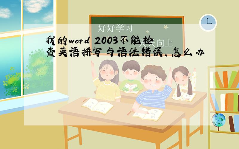 我的word 2003不能检查英语拼写与语法错误,怎么办