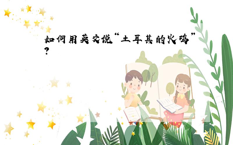 如何用英文说“土耳其的火鸡”?