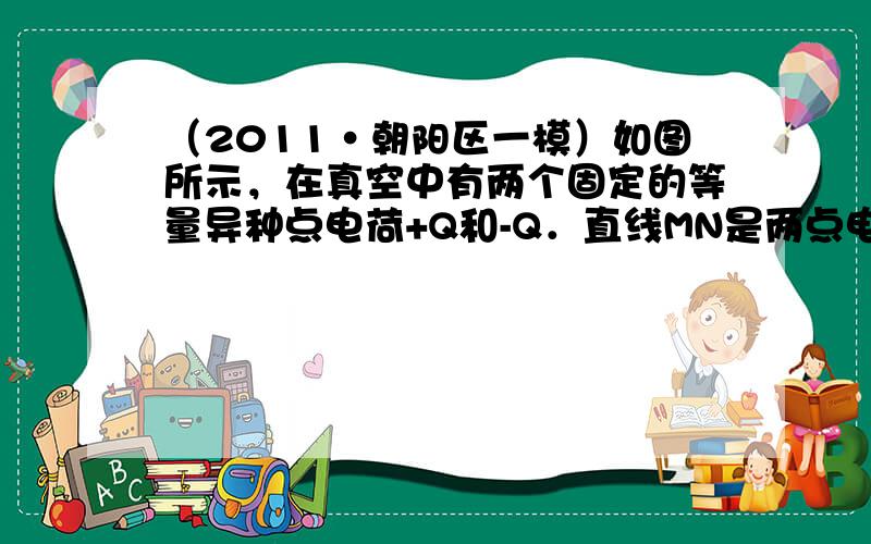 （2011•朝阳区一模）如图所示，在真空中有两个固定的等量异种点电荷+Q和-Q．直线MN是两点电荷连线的中垂线，O是两点