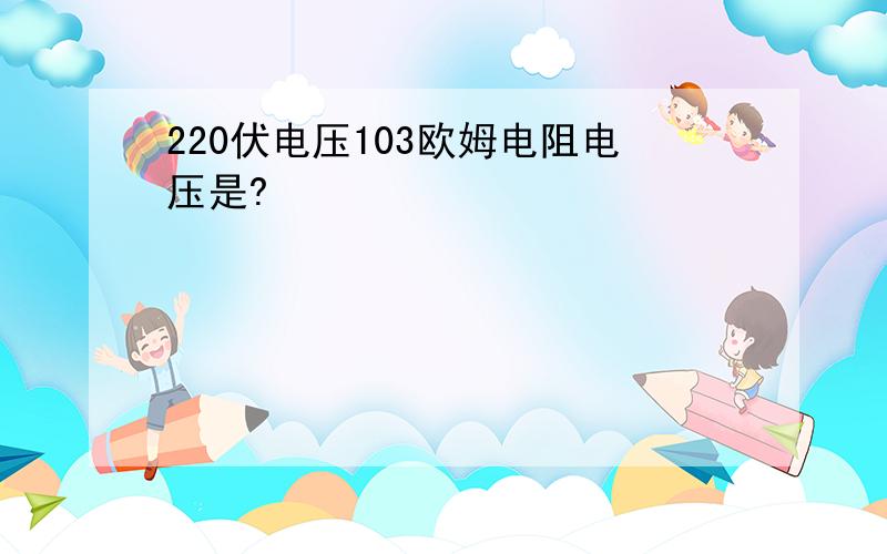 220伏电压103欧姆电阻电压是?