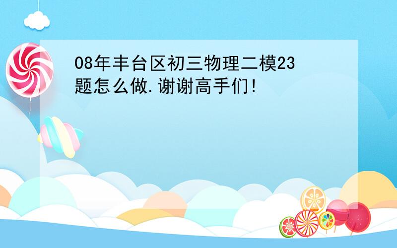 08年丰台区初三物理二模23题怎么做.谢谢高手们!