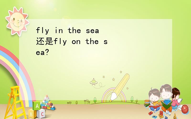 fly in the sea还是fly on the sea?