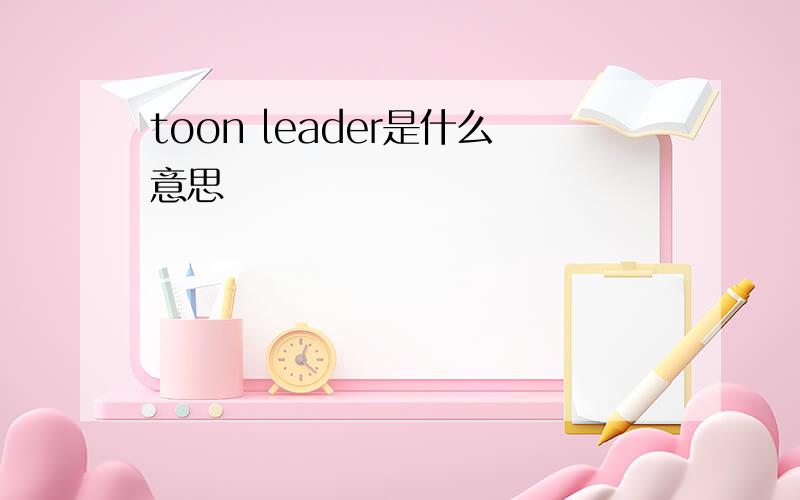 toon leader是什么意思