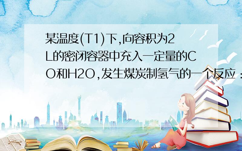 某温度(T1)下,向容积为2L的密闭容器中充入一定量的CO和H2O,发生煤炭制氢气的一个反应：反应过程中测定的部分数据见