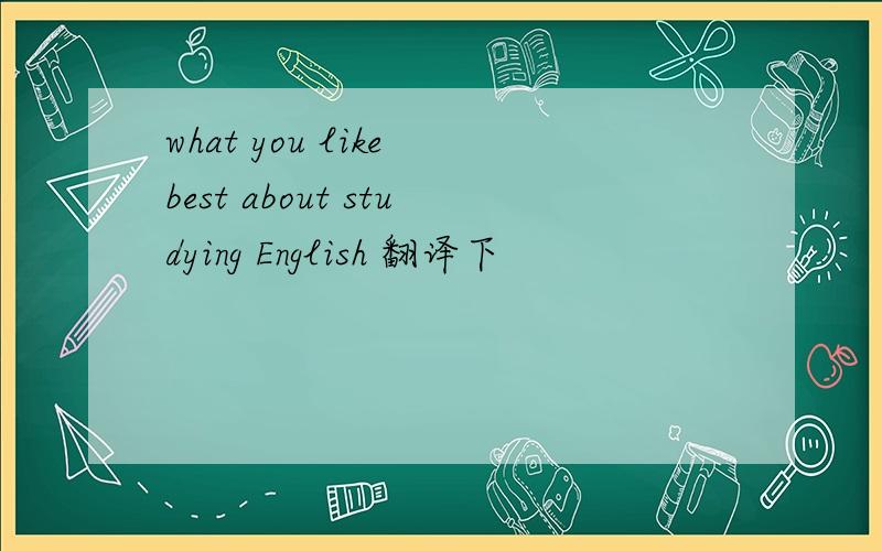 what you like best about studying English 翻译下