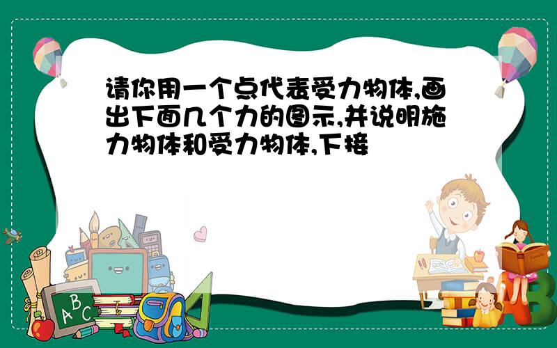 请你用一个点代表受力物体,画出下面几个力的图示,并说明施力物体和受力物体,下接