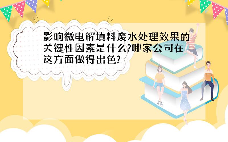 影响微电解填料废水处理效果的关键性因素是什么?哪家公司在这方面做得出色?