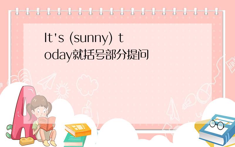 It's (sunny) today就括号部分提问