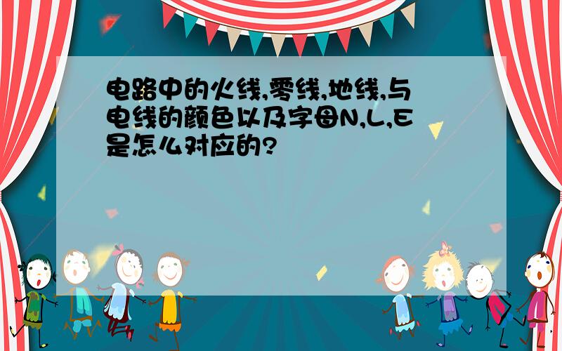 电路中的火线,零线,地线,与电线的颜色以及字母N,L,E是怎么对应的?