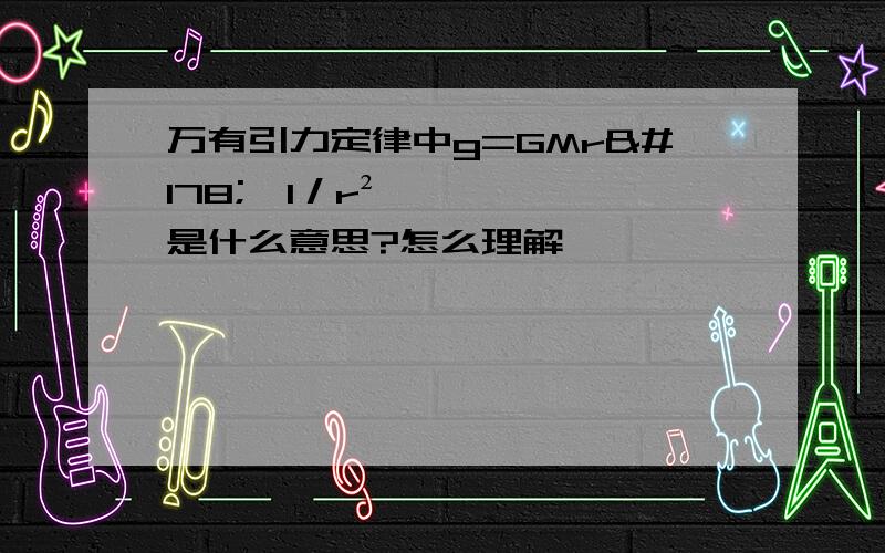 万有引力定律中g=GMr²∝1／r²是什么意思?怎么理解