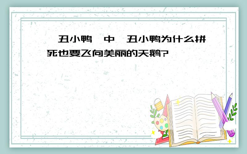 《丑小鸭》中,丑小鸭为什么拼死也要飞向美丽的天鹅?