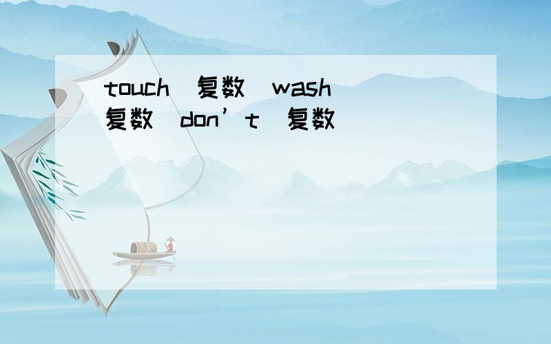 touch(复数）wash（复数）don’t（复数）