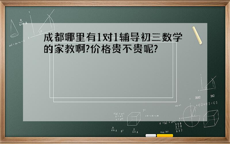 成都哪里有1对1辅导初三数学的家教啊?价格贵不贵呢?