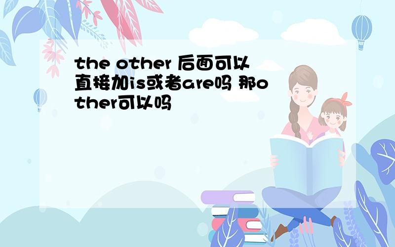 the other 后面可以直接加is或者are吗 那other可以吗