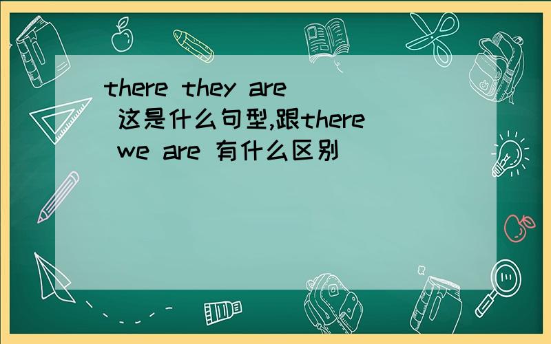 there they are 这是什么句型,跟there we are 有什么区别