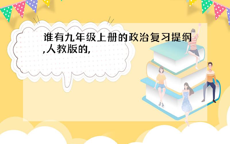 谁有九年级上册的政治复习提纲,人教版的,