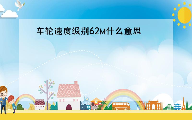 车轮速度级别62M什么意思