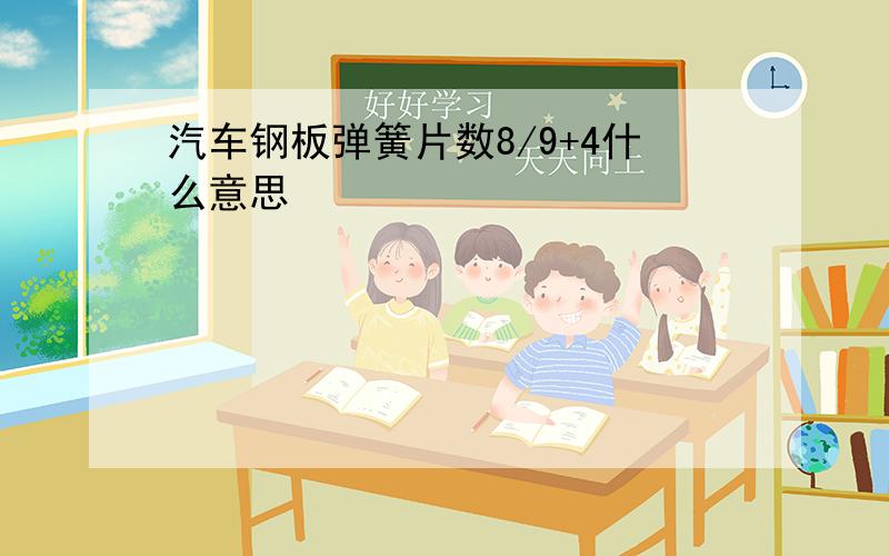 汽车钢板弹簧片数8/9+4什么意思