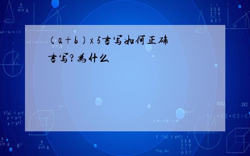 （a+b）x 5书写如何正确书写?为什么