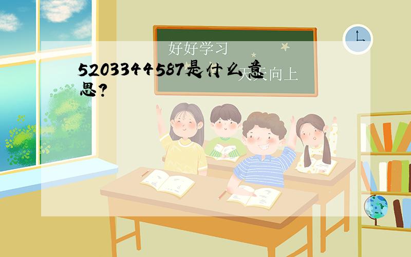 5203344587是什么意思?