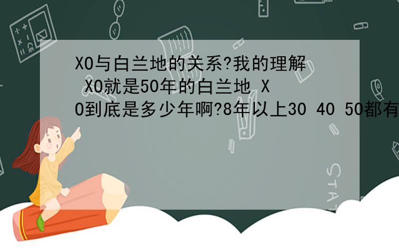 XO与白兰地的关系?我的理解 XO就是50年的白兰地 XO到底是多少年啊?8年以上30 40 50都有人说.