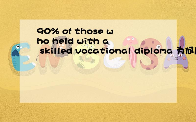 90% of those who held with a skilled vocational diploma 为何应该