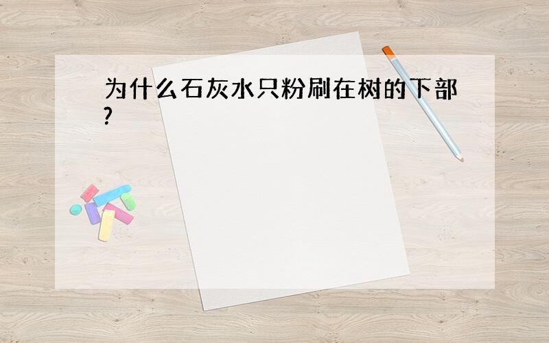 为什么石灰水只粉刷在树的下部?