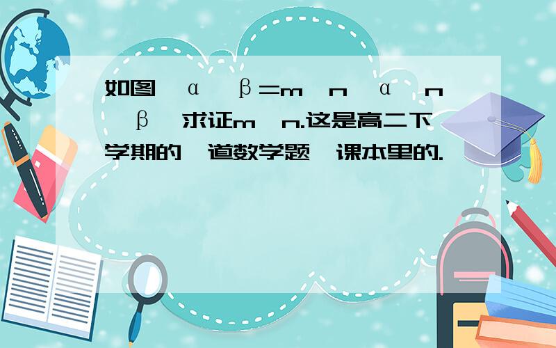 如图,α∩β=m,n‖α,n‖β,求证m‖n.这是高二下学期的一道数学题,课本里的.