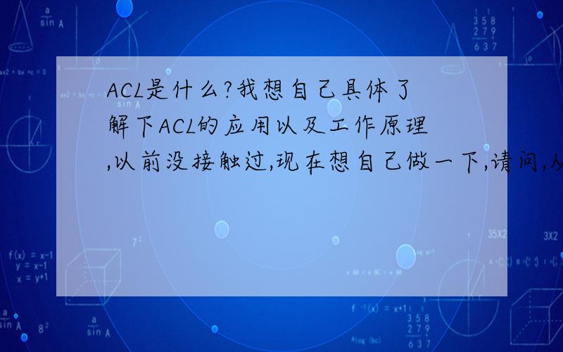 ACL是什么?我想自己具体了解下ACL的应用以及工作原理,以前没接触过,现在想自己做一下,请问,从哪里着手?怎么写?请问