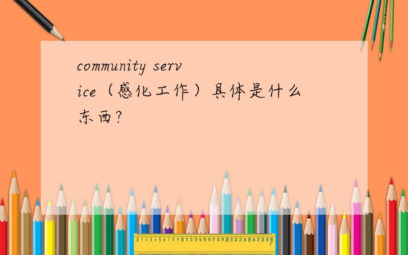 community service（感化工作）具体是什么东西?