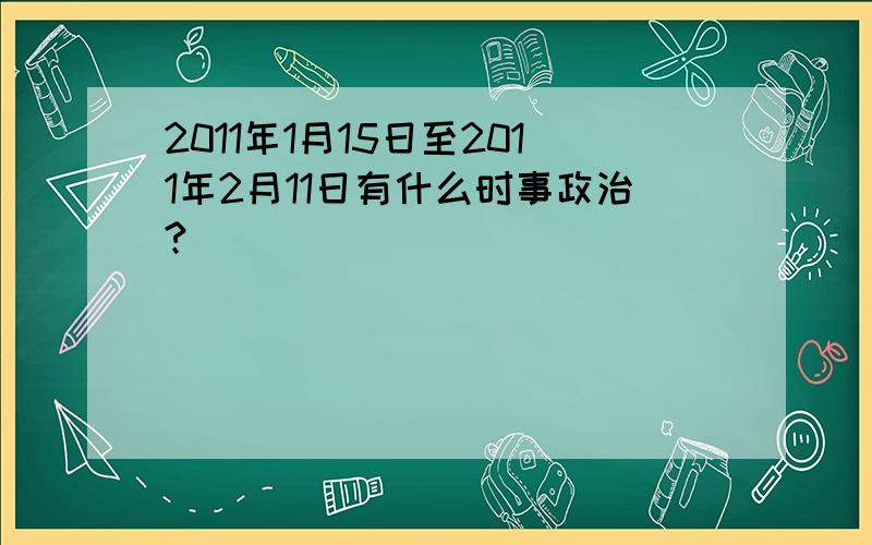 2011年1月15日至2011年2月11日有什么时事政治?