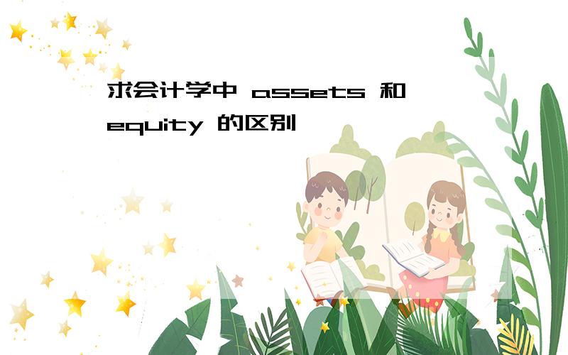 求会计学中 assets 和equity 的区别