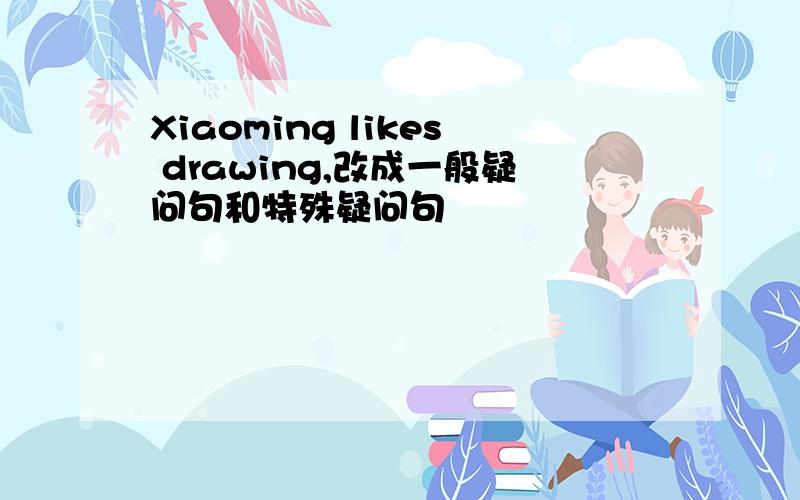 Xiaoming likes drawing,改成一般疑问句和特殊疑问句