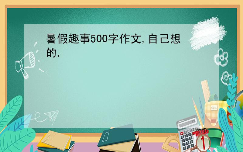 暑假趣事500字作文,自己想的,