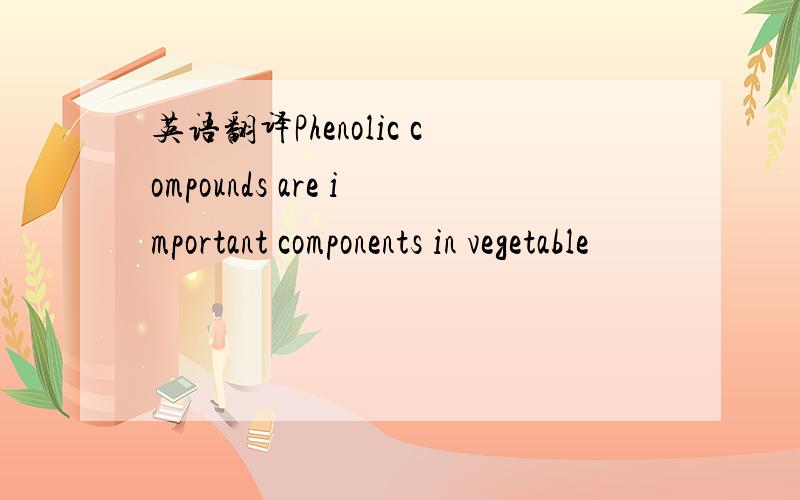 英语翻译Phenolic compounds are important components in vegetable