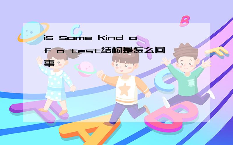 is some kind of a test结构是怎么回事