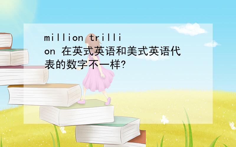 million trillion 在英式英语和美式英语代表的数字不一样?