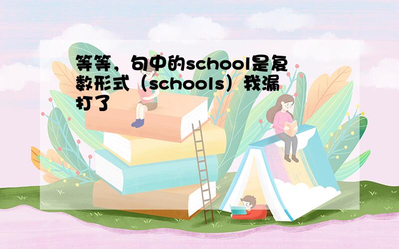 等等，句中的school是复数形式（schools）我漏打了