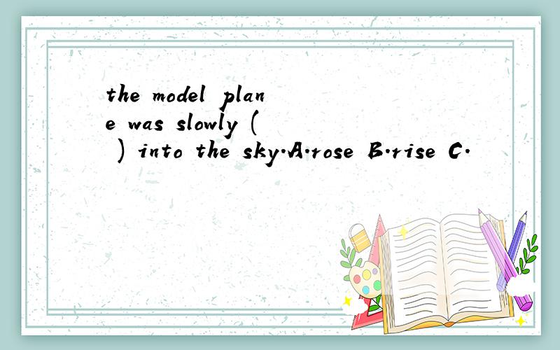 the model plane was slowly ( ) into the sky.A.rose B.rise C.