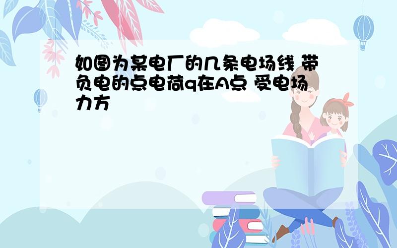 如图为某电厂的几条电场线 带负电的点电荷q在A点 受电场力方