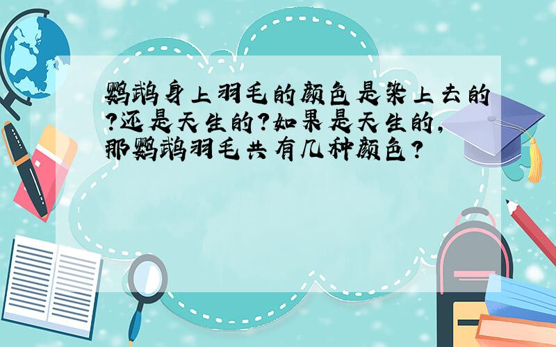 鹦鹉身上羽毛的颜色是染上去的?还是天生的?如果是天生的,那鹦鹉羽毛共有几种颜色?