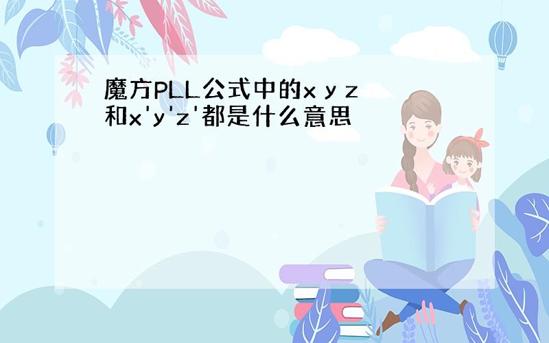 魔方PLL公式中的x y z和x'y'z'都是什么意思