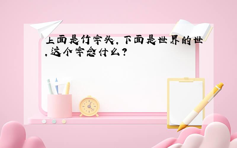 上面是竹字头,下面是世界的世,这个字念什么?