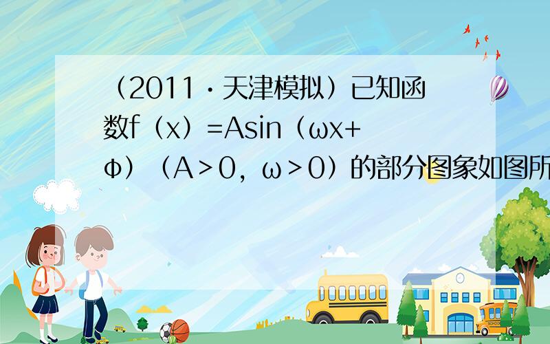 （2011•天津模拟）已知函数f（x）=Asin（ωx+φ）（A＞0，ω＞0）的部分图象如图所示，则y=f（x）的图象可