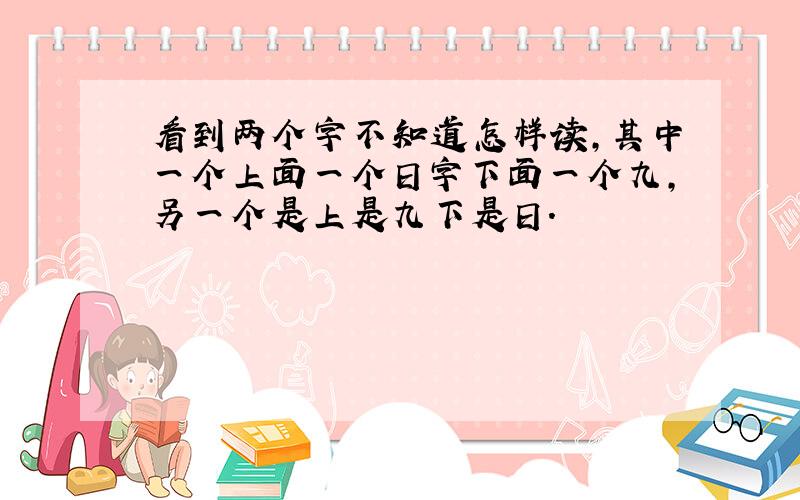 看到两个字不知道怎样读,其中一个上面一个日字下面一个九,另一个是上是九下是日.