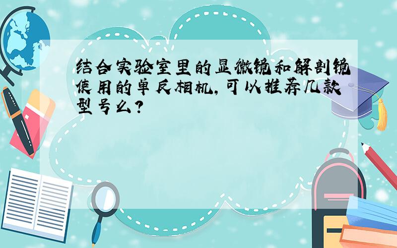 结合实验室里的显微镜和解剖镜使用的单反相机,可以推荐几款型号么?