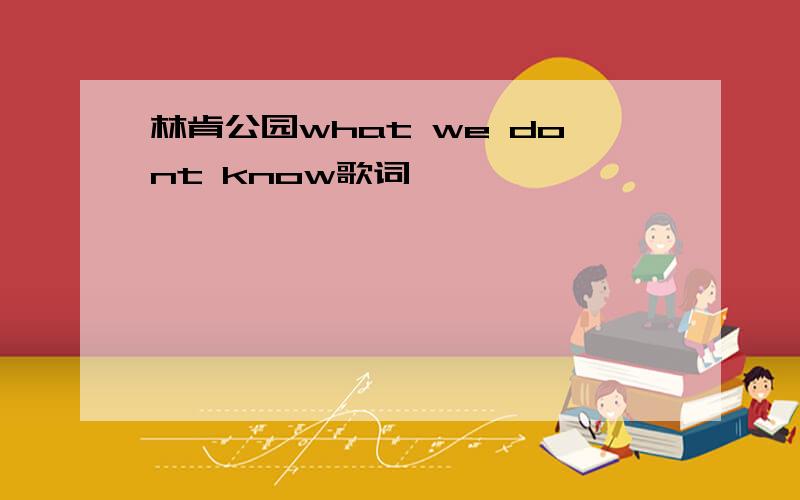 林肯公园what we dont know歌词