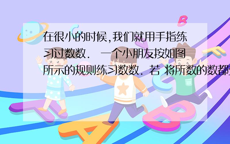 在很小的时候,我们就用手指练习过数数． 一个小朋友按如图所示的规则练习数数．若 将所数的数都变成负数